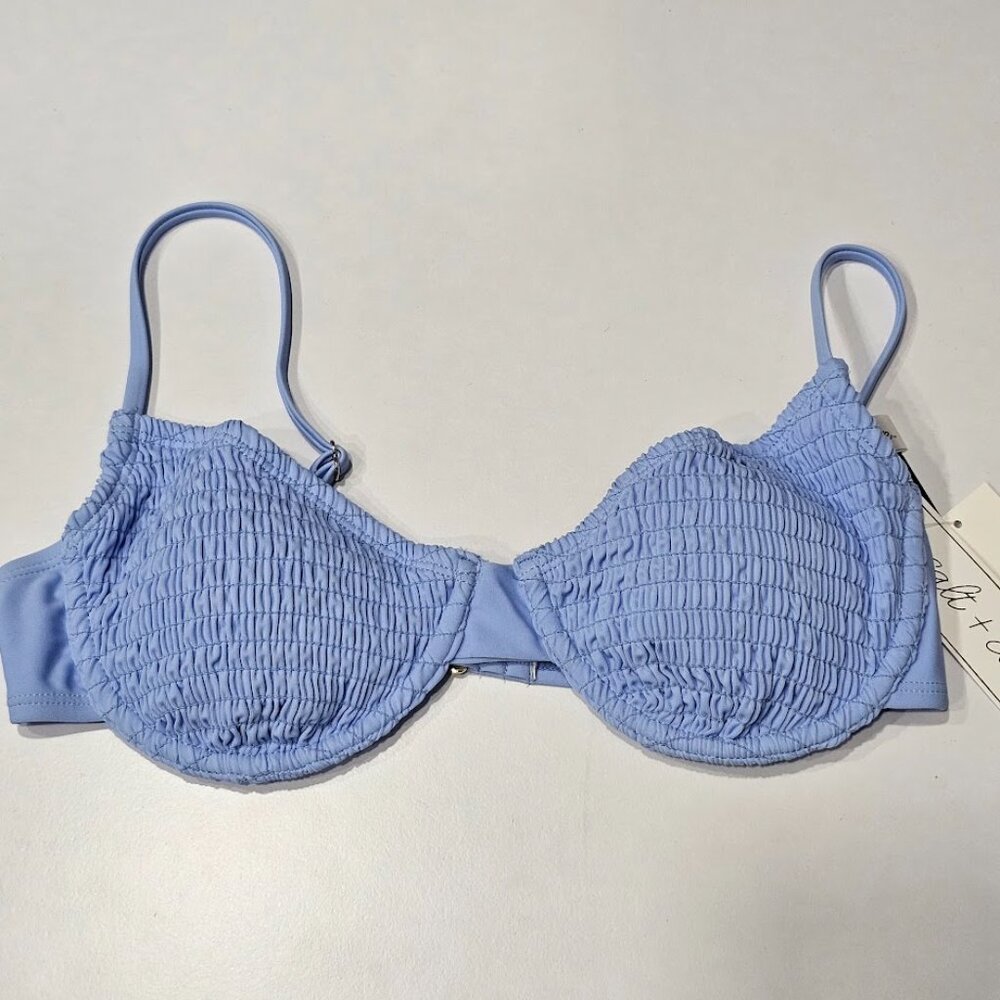 Salt + Cove Juniors' Smocked Underwire Bikini Top - Picture 5 of 9